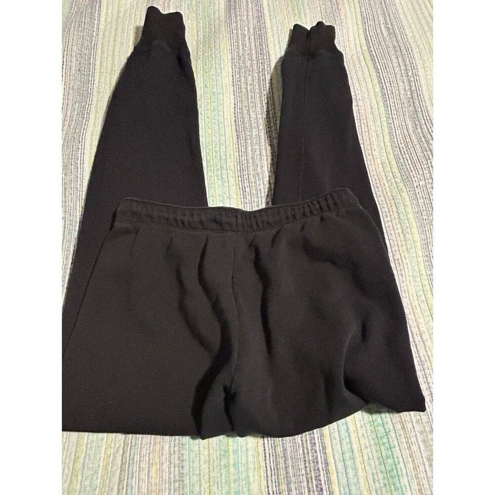 Just Do It Nike Women’s Black Sweatpants Drawstring Pockets Tapered Medium